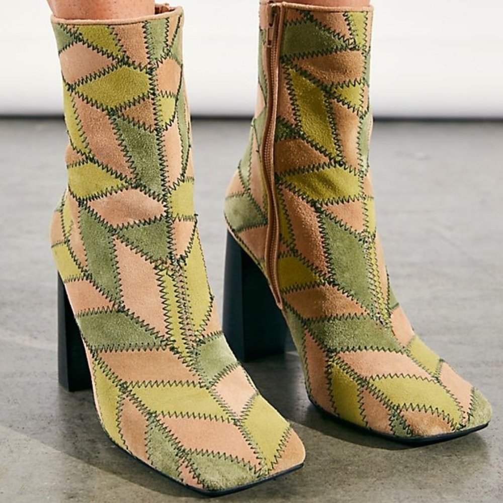 Free People X Jeffrey Campbell Mixed Messages Heel Boots - Picture 4 of 11